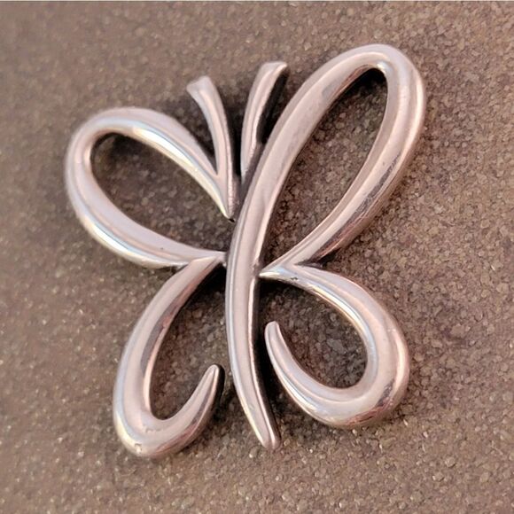 Rare Retired James Avery Floating Butterfly Pendant - Picture 3 of 8
